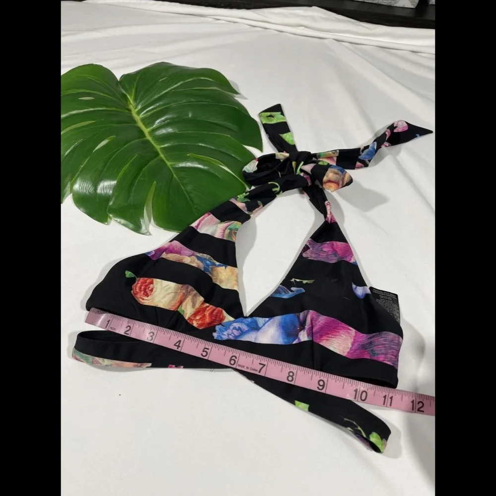 NEW Ted Baker London [ 0 TB ] Tapestry‎ Striped Faux Wrap Bikini Top